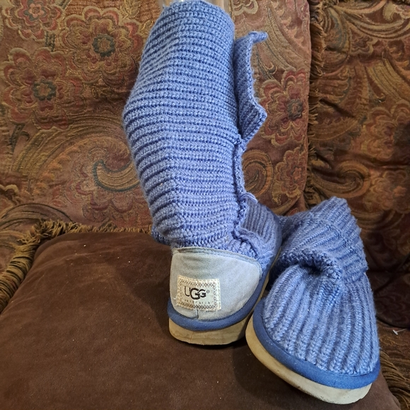 UGG Sweater Boots Size 7 - Picture 8 of 9